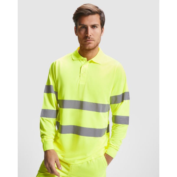 Ανακλαστικό Polo μακρυμάνικο "Polaris L/S" Roly (P9306)